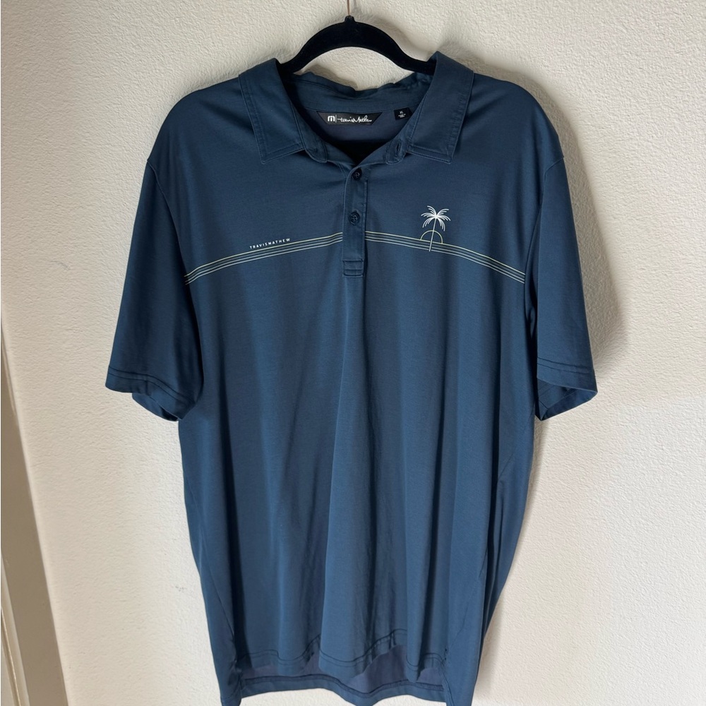 Travis Mathew Blue Polo Shirt